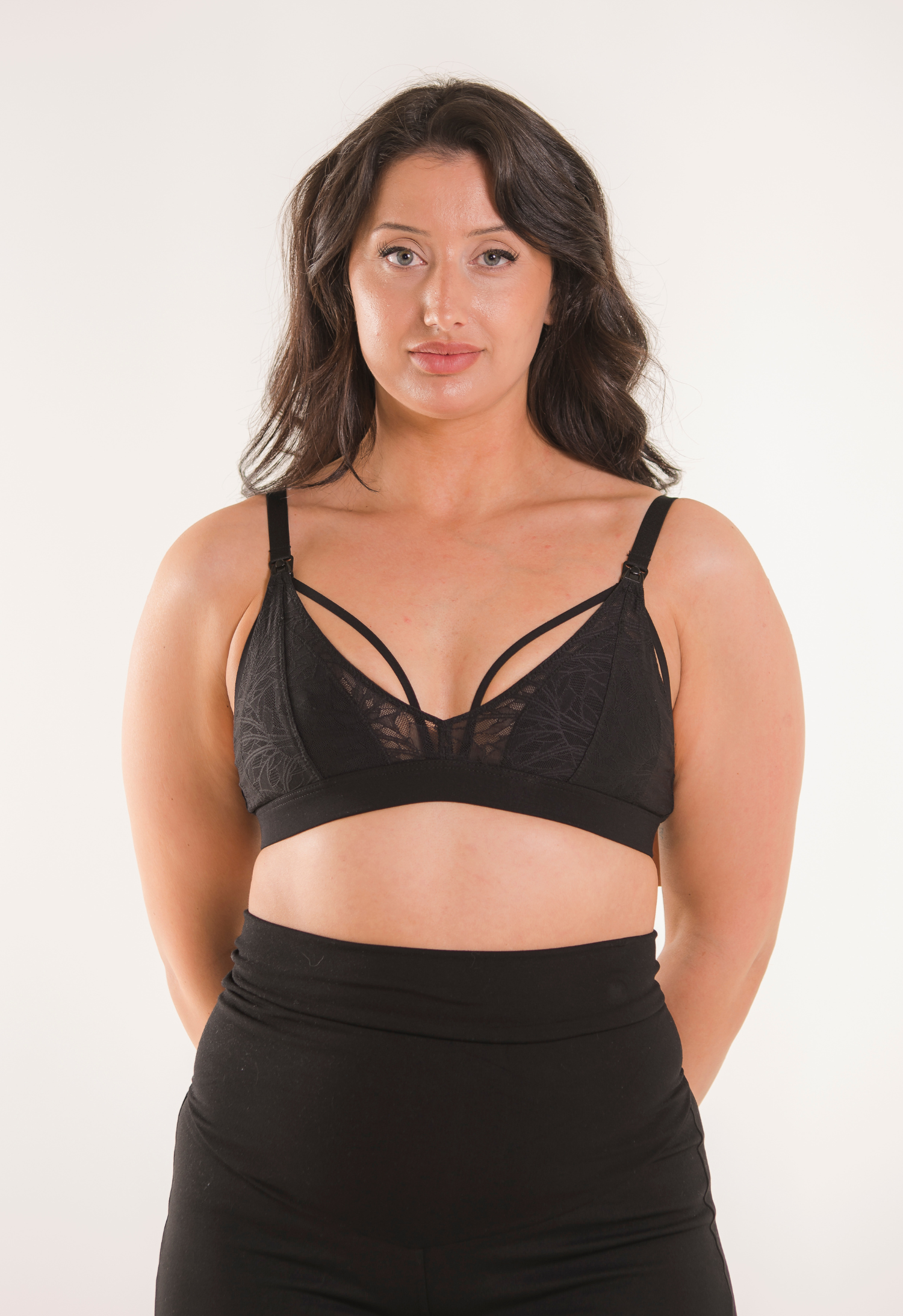 Lace nursing bra - Black